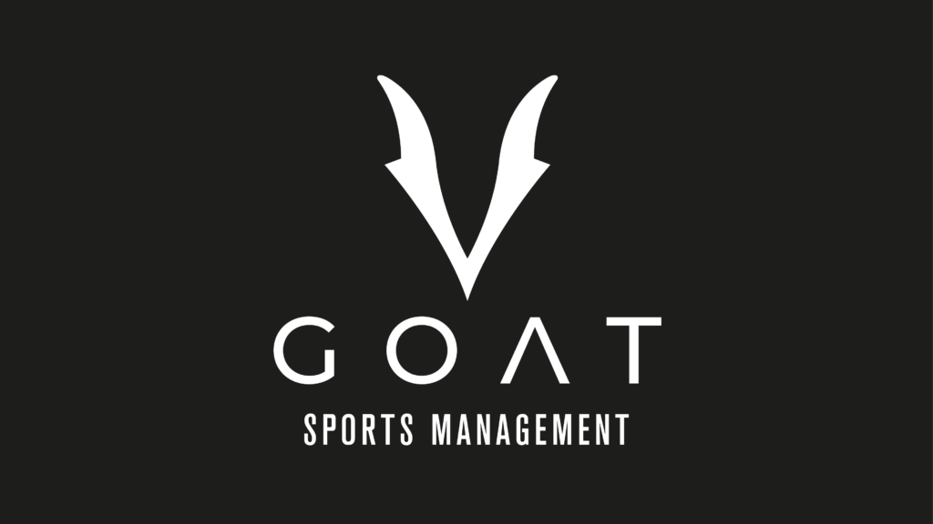 La imagen muestra el logo de Goat Sports Management.